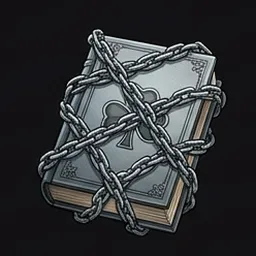Chain grimoire icon, AI-generated illustration