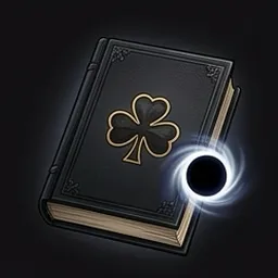 Dark grimoire icon, AI-generated illustration