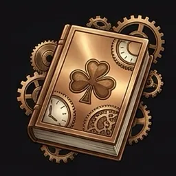 Time grimoire icon, AI-generated illustration
