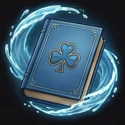 Water grimoire icon, AI-generated illustration