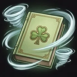 Wind grimoire icon, AI-generated illustration